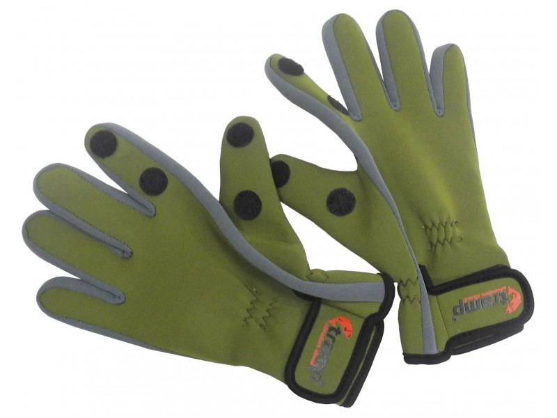 Перчатки TRAMP Effort неопреновые 1,5мм зеленые/серые UTRGB-002